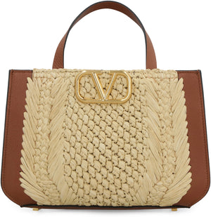 Valentino Garavani - Vlog Signature raffia handbag-1